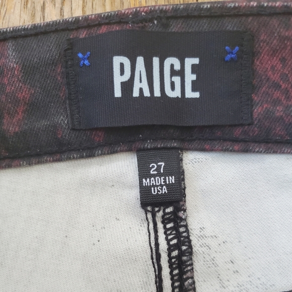 PAIGE Hoxton Ultra Skinny Jeans, Red Snakeskin, 27 - Picture 8 of 10